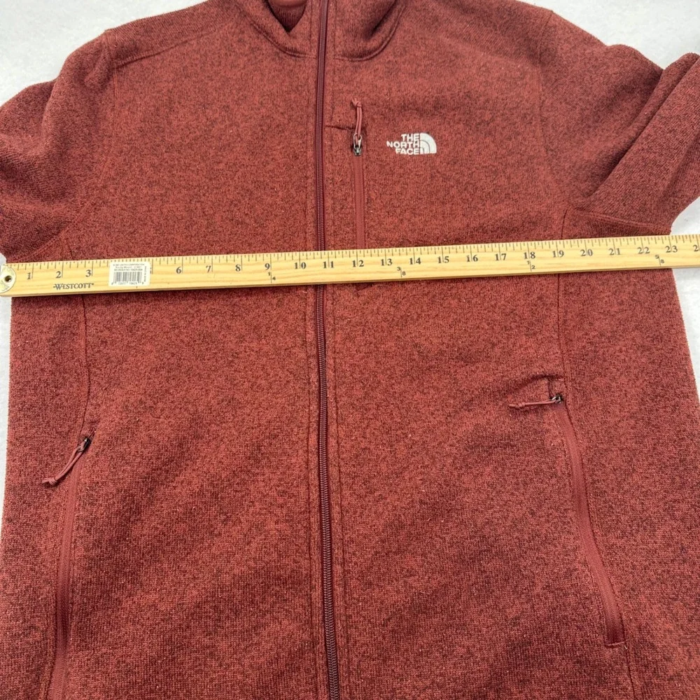 The North Face Mens Gordon Lyons Full Zip Fleece Jacket XL Burgundy Heather